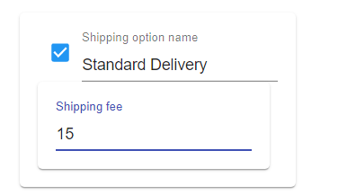 Flat rate shipping example
