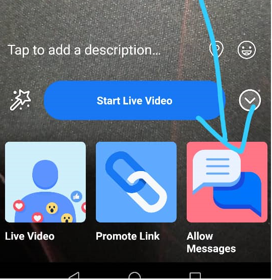 Enable Messenger contact option during live