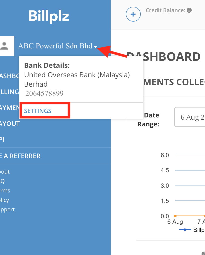 Billplz Keys and Integration settings