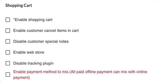 Disable Customer Special Notes setting