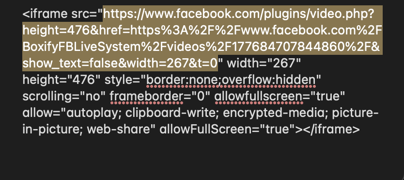 How to find the embedded video link on Facebook