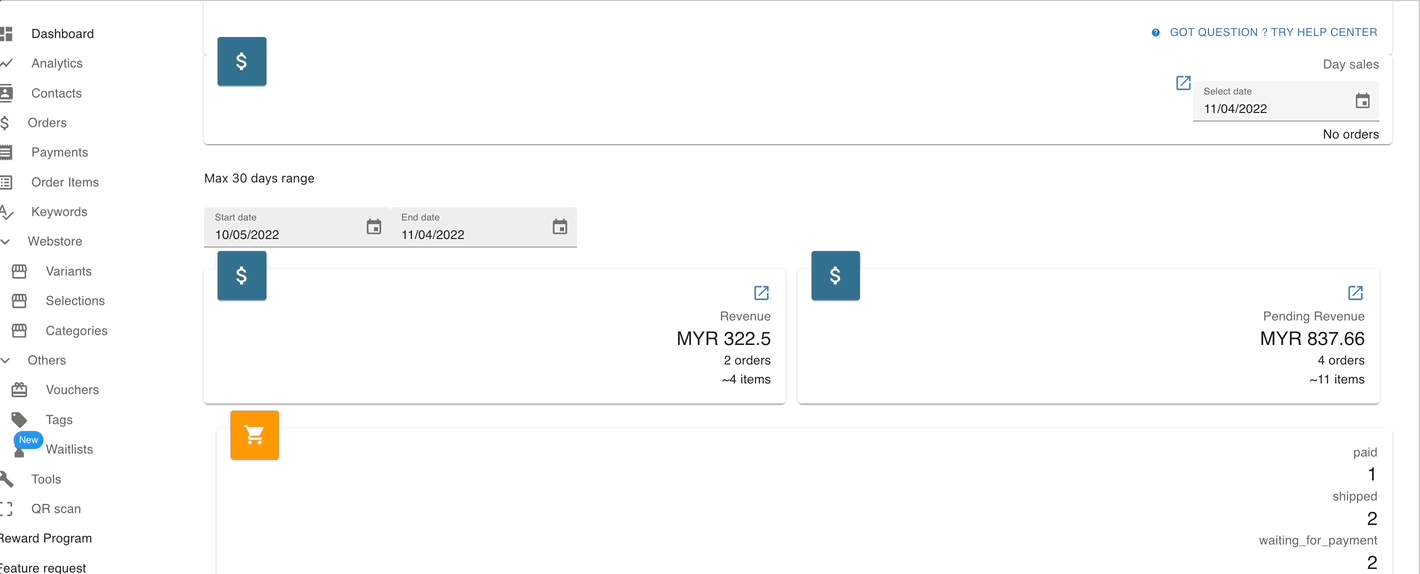 Animation showing how to manually post the buyer name list to a live video