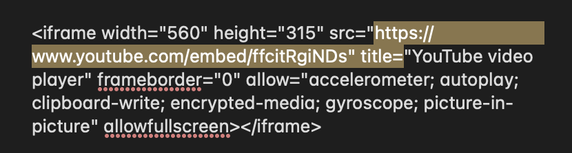 How to find the embedded video link on YouTube