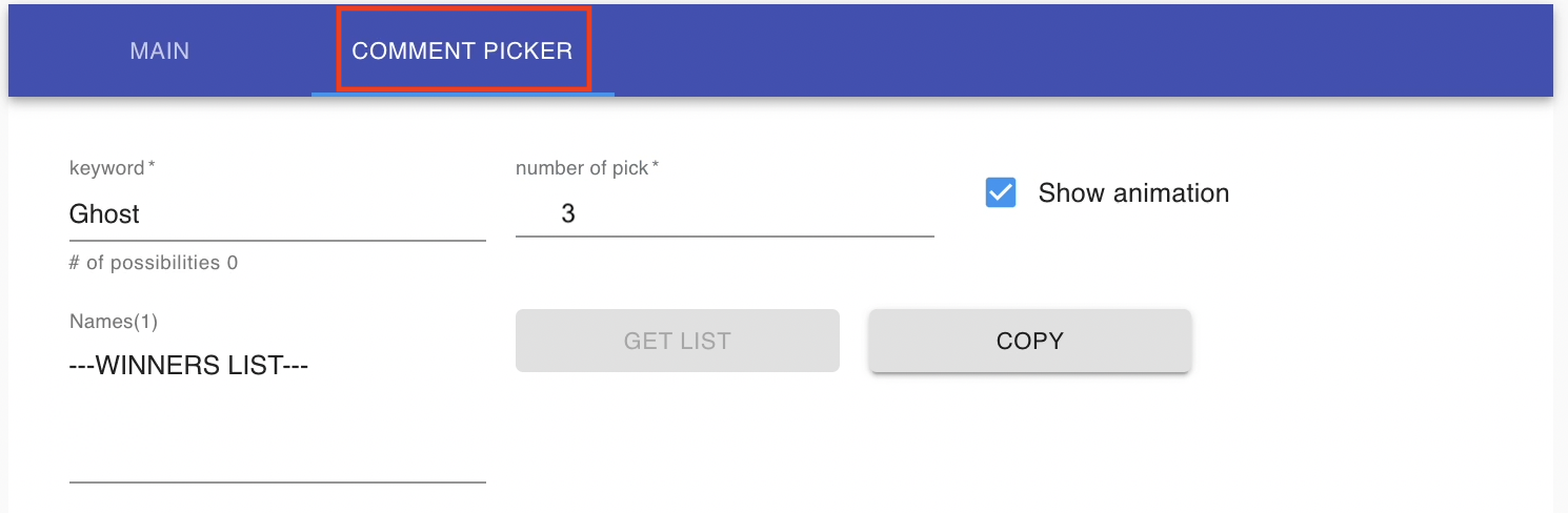 Comment Picker